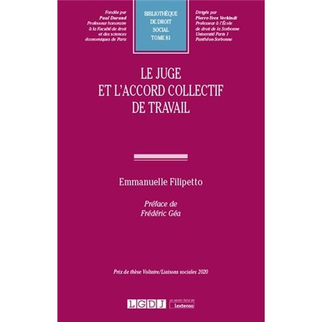 Le juge et l'accord collectif de travail