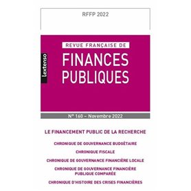 Revue Française de Finances Publiques N°160-2022