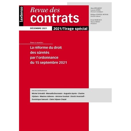 La réforme du droit des sûretés par l'ordonnance du 15 septembre 2021