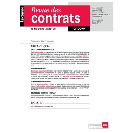 Revue des Contrats N°2-2022