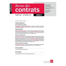 Revue des contrats N°3-2022