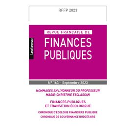 Revue française des finances publiques n°163-2023