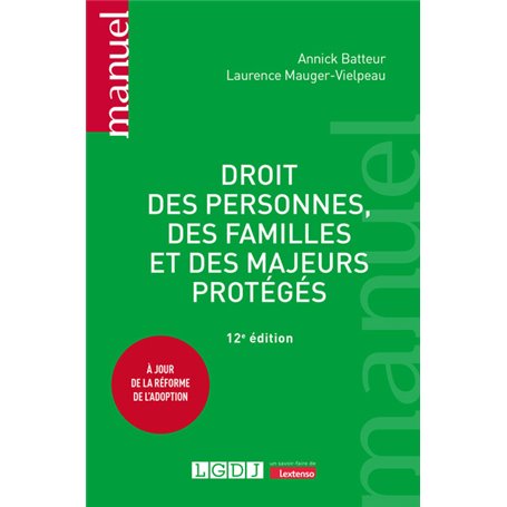 Droit des personnes, des familles et des majeurs protégés