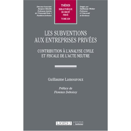 Les subventions aux entreprises privées