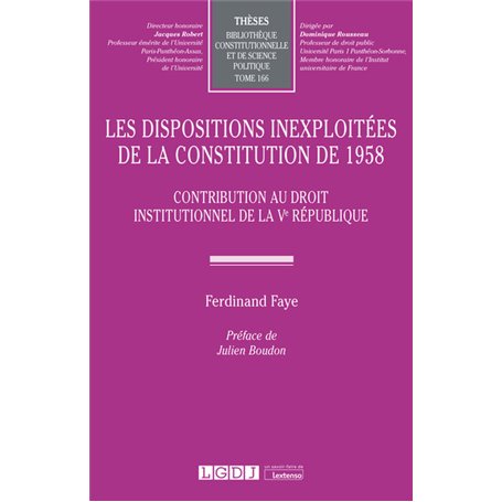 Les dispositions inexploitées de la Constitution de 1958