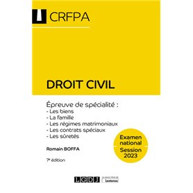Droit civil - CRFPA - Examen national Session 2023
