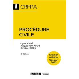 Procédure civile - CRFPA - Examen national Session 2023