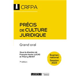 Précis de culture juridique - CRFPA - Examen national Session 2023