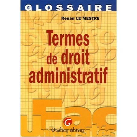 termes de droit administratif