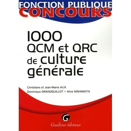 1000 qcm et qrc de culture générale