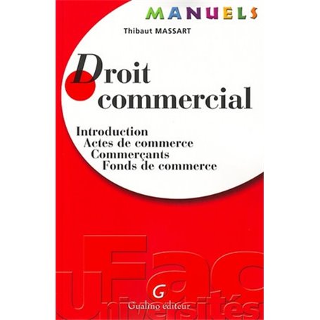 MANUEL - DROIT COMMERCIAL