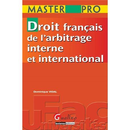 master pro - droit français de l'arbitrage interne et international