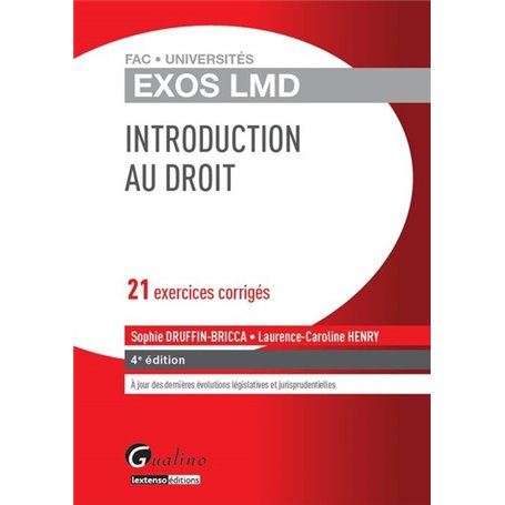 exos lmd - introduction au droit - 4ème édition