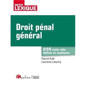 DROIT PENAL GENERAL 2EME EDITION