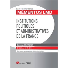 INSTITUTIONS POLITIQUES ET ADMINISTRATIVES DE LA FRANCE 9EME EDITION