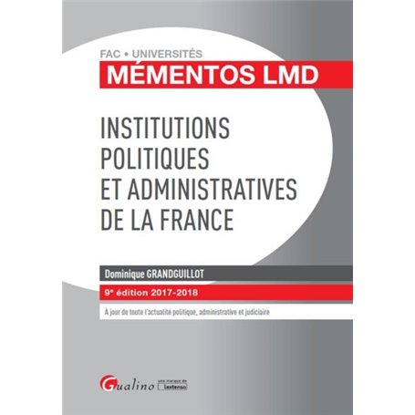 INSTITUTIONS POLITIQUES ET ADMINISTRATIVES DE LA FRANCE 9EME EDITION