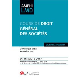 cours de droit général des sociétés 2016-2017 - 2ème édition