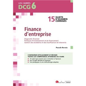 DCG 6 - Exercices corrigés Finance d'entreprise