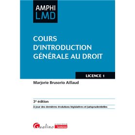 Cours d'introduction générale au droit