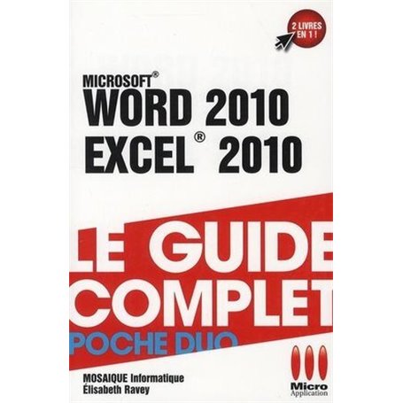 GUIDE CPLT POCHE DUO WORD 2010 EXCEL 20