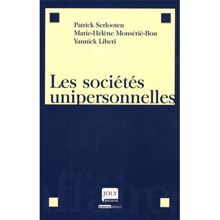 les sociétés unipersonnelles