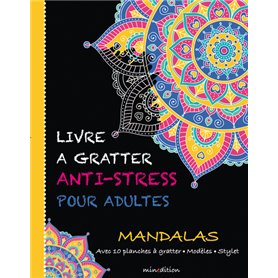livre a gratter anti-stress pour adultes - mandalas