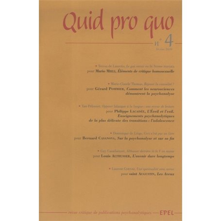 QUID PRO QUO TOME 4