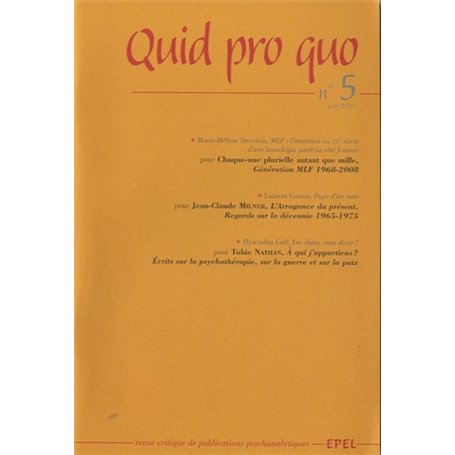 QUID PRO QUO TOME 5