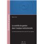 Le contrôle de gestion dans l'analyse institutionnelle