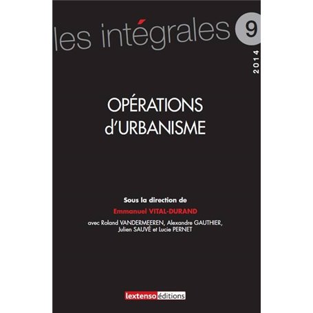 opérations d'urbanisme