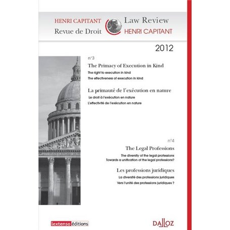 HENRI CAPITANT - REVUE DE DROIT N°3/4 2012