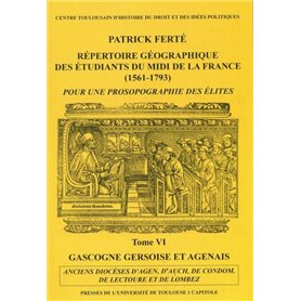 repertoire geographique des etudiants du midi de la france. tome vi -  gascogne