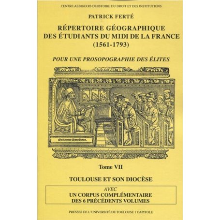 repertoire geographique des etudiants du midi de la france  (1561-1793). tome vi