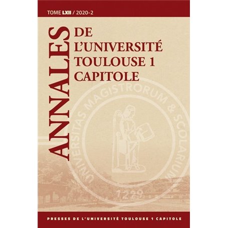 Annales de l'Université Toulouse 1 Capitole TOME LXII