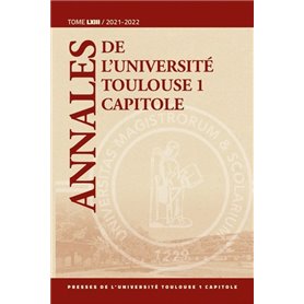 Annales de l'Université Toulouse 1 Capitole Tome LXIII