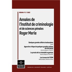 Annales de l'Institut de criminologie et de sciences pénales Roger Merle