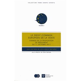 LE DROIT COMMUN EUROPÉEN DE LA VENTE