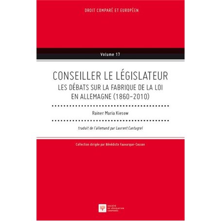 CONSEILLER LE LÉGISLATEUR