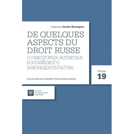 De quelques aspects du droit russe