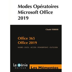 Modes opératoires Microsoft Office 2019