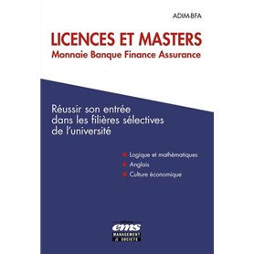 Licences et Masters Monnaie Banque Finance Assurance