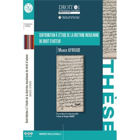 Contribution à l'étude de la doctrine musulmane du droit d'auteur