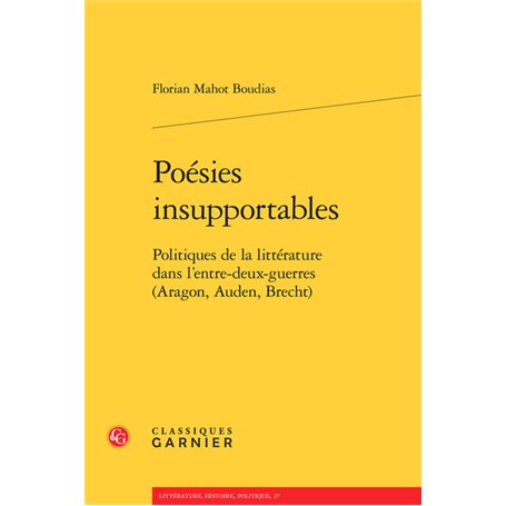 Poésies insupportables