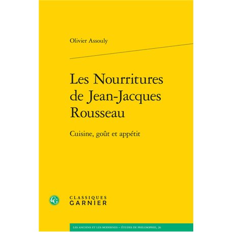 Les Nourritures de Jean-Jacques Rousseau