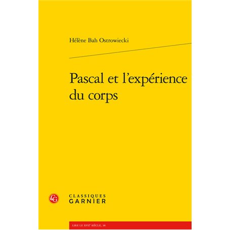 Pascal et l'expérience du corps