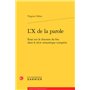 L'X de la parole