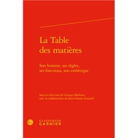 La Table des matières