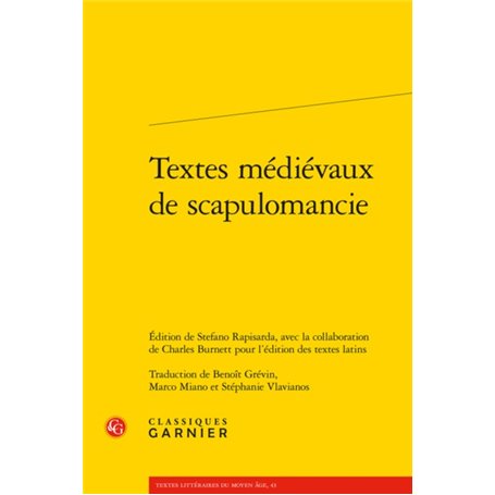 Textes médiévaux de scapulomancie