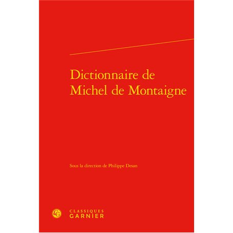 Dictionnaire de Michel de Montaigne