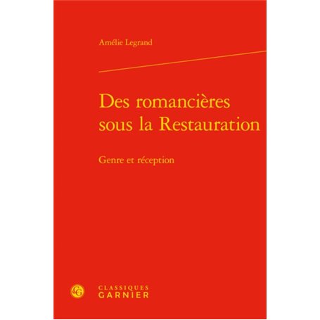 Des romancières sous la Restauration